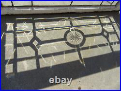 ANTIQUE BEVELED ETCHED STAINED GLASS TRANSOM WINDOW 2 OF 2 45 x 17 SALVAGE