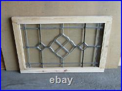 ANTIQUE FULL BEVELED LEADED GLASS TRANSOM WINDOW 36 x 24 SALVAGE