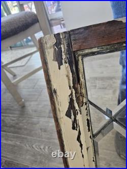 ANTIQUE LEADED BEVELED GLASS WINDOW, circa1900's 32.5 x 27.25 LARGE