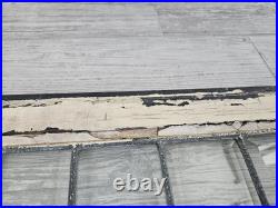 ANTIQUE LEADED BEVELED GLASS WINDOW, circa1900's 32.5 x 27.25 LARGE