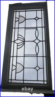 ANTIQUE LEADED GLASS WINDOW COAL REGION of PA 1920s nice NO CRACKS