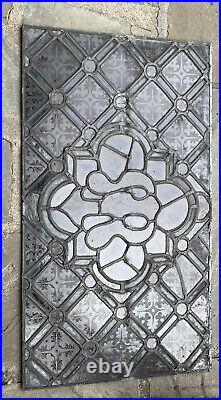 ANTIQUE LEADED KILN FIRED STAINED GLASS CHURCH WINDOW, NYC AREA CHURCH, 1900s