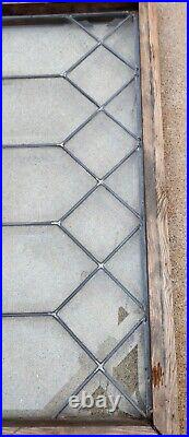 ANTIQUE PAIR LEADED BEVELED GLASS STAINED GLASS WINDOW lot Of 2. 18x33