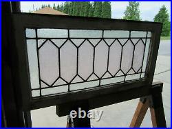ANTIQUE STAINED GLASS TRANSOM WINDOW 31.5 x 16 ARCHITECTURAL SALVAGE