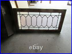 ANTIQUE STAINED GLASS TRANSOM WINDOW 31.5 x 16 ARCHITECTURAL SALVAGE
