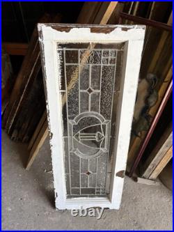 ANTIQUE STAINED GLASS TRANSOM WINDOW 36 x 14 ARCHITECTURAL SALVAGE ANTIQUE STAINED GLASS TRANSOM WINDOW 36 x 14 ARCHITECTURAL SALVAGE