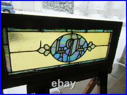 ANTIQUE STAINED GLASS TRANSOM WINDOW 36 x 16 ADDRESS 494 SALVAGE