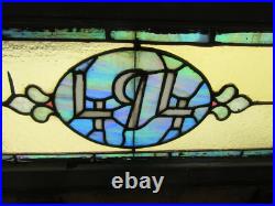 ANTIQUE STAINED GLASS TRANSOM WINDOW 36 x 16 ADDRESS 494 SALVAGE