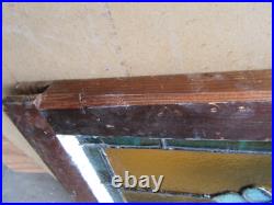 ANTIQUE STAINED GLASS TRANSOM WINDOW 36 x 16 ADDRESS 494 SALVAGE