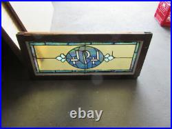 ANTIQUE STAINED GLASS TRANSOM WINDOW 36 x 16 ADDRESS 494 SALVAGE