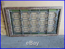 ANTIQUE STAINED GLASS TRANSOM WINDOW 40.25 x 23.25 ARCHITECTURAL SALVAGE