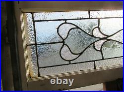 ANTIQUE STAINED GLASS TRANSOM WINDOW 43 x 14 ARCHITECTURAL SALVAGE