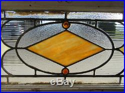 ANTIQUE STAINED GLASS TRANSOM WINDOW 43 x 16 ARCHITECTURAL SALVAGE
