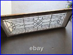 ANTIQUE STAINED GLASS TRANSOM WINDOW 44 x 16.5 ARCHITECTURAL SALVAGE