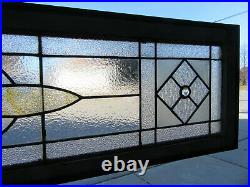 ANTIQUE STAINED GLASS TRANSOM WINDOW 64 x 16 ARCHITECTURAL SALVAGE