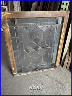 ANTIQUE STAINED GLASS WINDOW 28.25 x 33.5 ARCHITECTURAL SALVAGE ANTIQUE STAINED GLASS WINDOW 28.25 x 33.5 ARCHITECTURAL SALVAGE