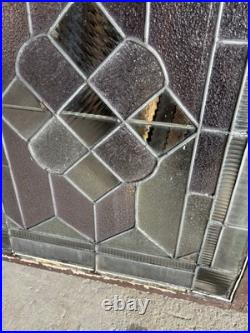 ANTIQUE STAINED GLASS WINDOW 28.25 x 33.5 ARCHITECTURAL SALVAGE ANTIQUE STAINED GLASS WINDOW 28.25 x 33.5 ARCHITECTURAL SALVAGE