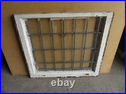 ANTIQUE STAINED GLASS WINDOW 33.25 x 30.5 ARCHITECTURAL SALVAGE