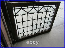 ANTIQUE STAINED GLASS WINDOW 40.5 x 32 ARCHITECTURAL SALVAGE