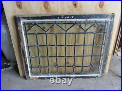 ANTIQUE STAINED GLASS WINDOW 40.5 x 32 ARCHITECTURAL SALVAGE