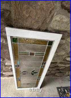 ANTIQUE STAINED GLASS WINDOW, COAL REGION PA, 1920s VG CONDITION ANTIQUE STAINED GLASS WINDOW, COAL REGION PA, 1920s VG CONDITION