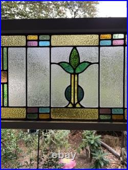 ANTIQUE STAINED GLASS WINDOW, COAL REGION PA, 1920s VG CONDITION ANTIQUE STAINED GLASS WINDOW, COAL REGION PA, 1920s VG CONDITION