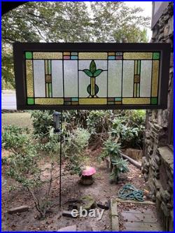 ANTIQUE STAINED GLASS WINDOW, COAL REGION PA, 1920s VG CONDITION ANTIQUE STAINED GLASS WINDOW, COAL REGION PA, 1920s VG CONDITION