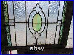 ANTIQUE STAINED GLASS WINDOW COLORFUL 24.5 x 27.5 ARCHITECTURAL SALVAGE