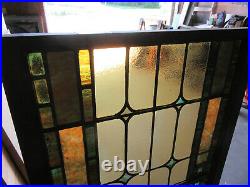 ANTIQUE STAINED GLASS WINDOW GG 33 x 43.75 ARCHITECTURAL SALVAGE ANTIQUE STAINED GLASS WINDOW GG 33 x 43.75 ARCHITECTURAL SALVAGE