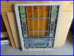 ANTIQUE STAINED GLASS WINDOW GG 33 x 43.75 ARCHITECTURAL SALVAGE