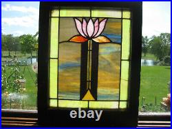 ANTIQUE STAINED GLASS WINDOW ca. 1910s