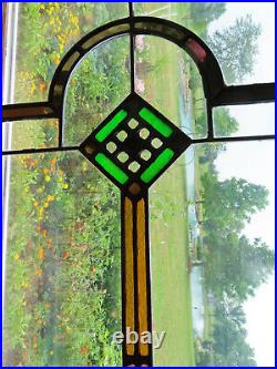 ANTIQUE STAINED GLASS WINDOW ca. 1920s