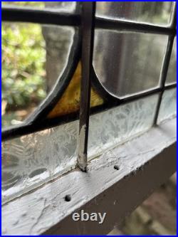 ANTIQUE STAINED GLASS WINDOW, the tulips coal mining region PA 1920s