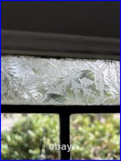 ANTIQUE STAINED GLASS WINDOW, the tulips coal mining region PA 1920s