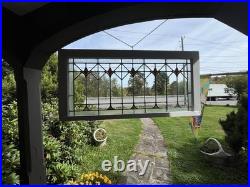 ANTIQUE STAINED GLASS WINDOW, the tulips coal mining region PA 1920s