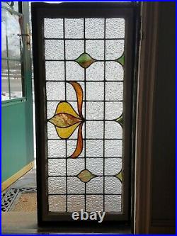 ANTIQUE STAINED LEADED GLASS WINDOW, VICTORIAN MANSION KINGSTON PA 1890s