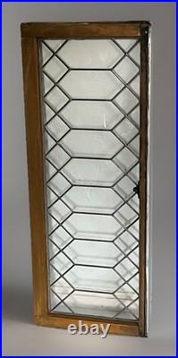 ANTIQUE TUDOR LEADED GLASS TRANSOM WINDOW coal region PA