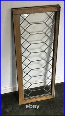 ANTIQUE TUDOR LEADED GLASS TRANSOM WINDOW coal region PA