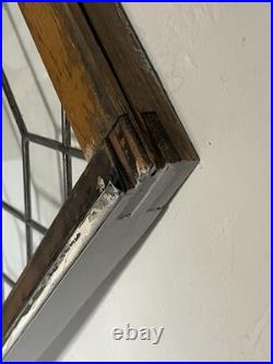 ANTIQUE TUDOR LEADED GLASS TRANSOM WINDOW coal region PA