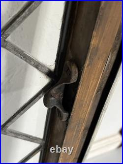 ANTIQUE TUDOR LEADED GLASS TRANSOM WINDOW coal region PA