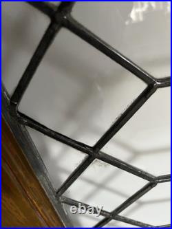 ANTIQUE TUDOR LEADED GLASS TRANSOM WINDOW coal region PA