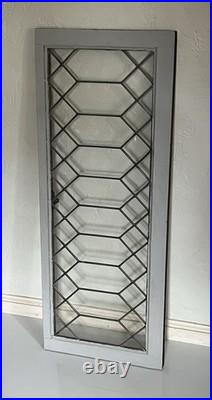 ANTIQUE TUDOR LEADED GLASS TRANSOM WINDOW coal region PA
