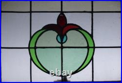 Abstract Edwardian English Leaded Stained Glass Sash Window 24.75 X 20.75 Abstract Edwardian English Leaded Stained Glass Sash Window 24.75 X 20.75