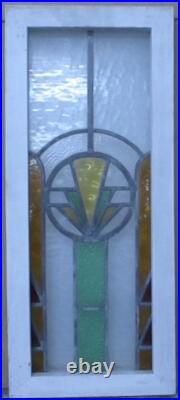 Abstract Geometric Midsize Old English Leaded Stained Glass Window 11.24 X 26