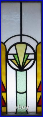 Abstract Geometric Midsize Old English Leaded Stained Glass Window 11.24 X 26