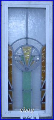 Abstract Geometric Midsize Old English Leaded Stained Glass Window 11.24 X 26