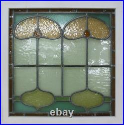 Abstract Midsize Old English Leaded Stained Glass Window 22.75 X 23