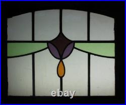 Abstract Midsize Old English Leaded Stained Glass Window 23.25 X 20.25 Abstract Midsize Old English Leaded Stained Glass Window 23.25 X 20.25