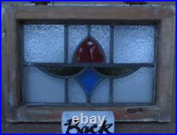 Abstract Old English Leaded Stained Glass Window 18.5 X 13 Abstract Old English Leaded Stained Glass Window 18.5 X 13