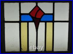 Abstract Old English Leaded Stained Glass Window 18.5 X 15.75